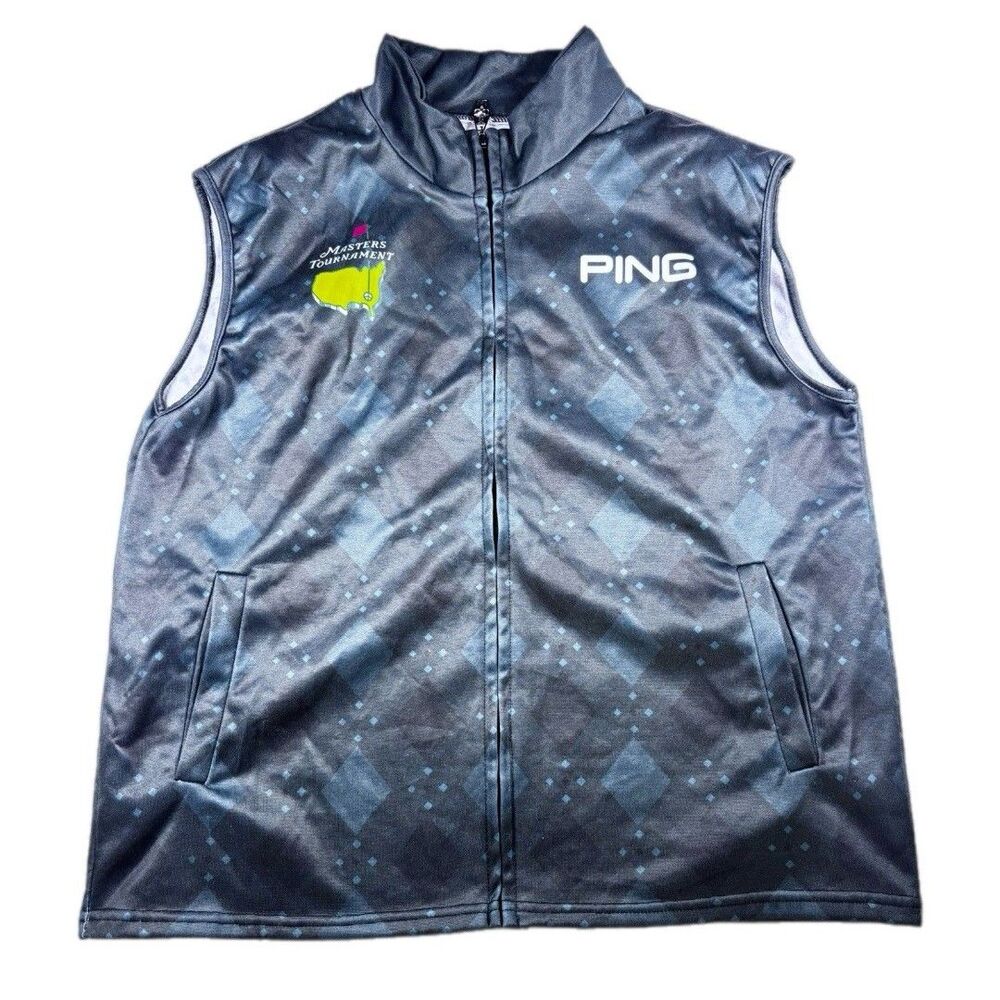 PING brand sleeveless golf vest featuring the Masters Tournament logo